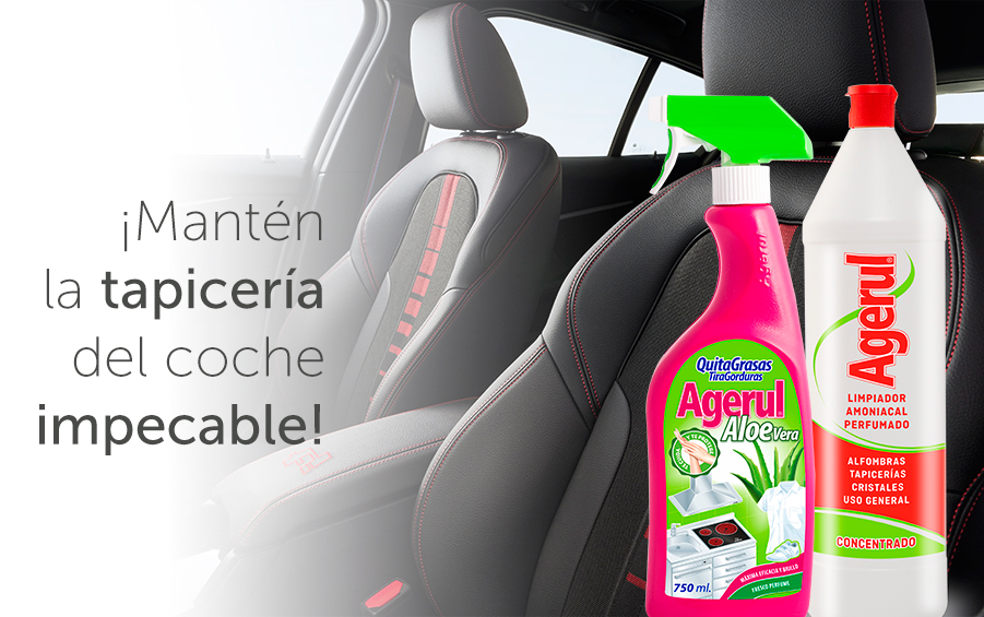 Pulverización De Detergente En Asientos Textiles En El Interior Del Coche  Para Limpieza En Seco. Limpiador Profesional En Guantes Está Vertiendo  Detergente En El Asiento Del Camión Para Eliminar Manchas Y Suciedad